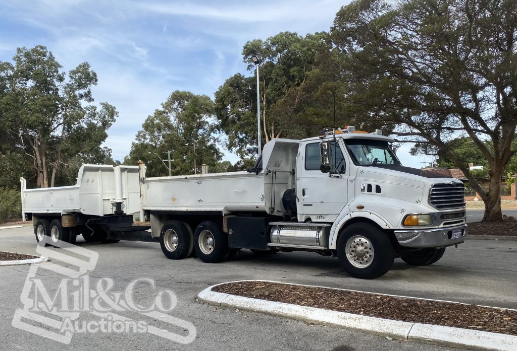 2004 Sterling LT9500 Tipper Truck and 2005 Howard Porter Pig Trailer