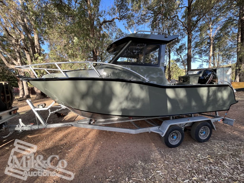 Profisher 6.25 metre Aluminium Plate Boat side