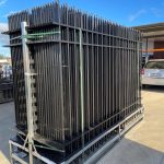 Set of 24 Wrought Iron Style Fence Panels