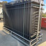 Set of 24 Wrought Iron Style Fence Panels