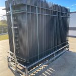 Set of 24 Wrought Iron Style Fence Panels