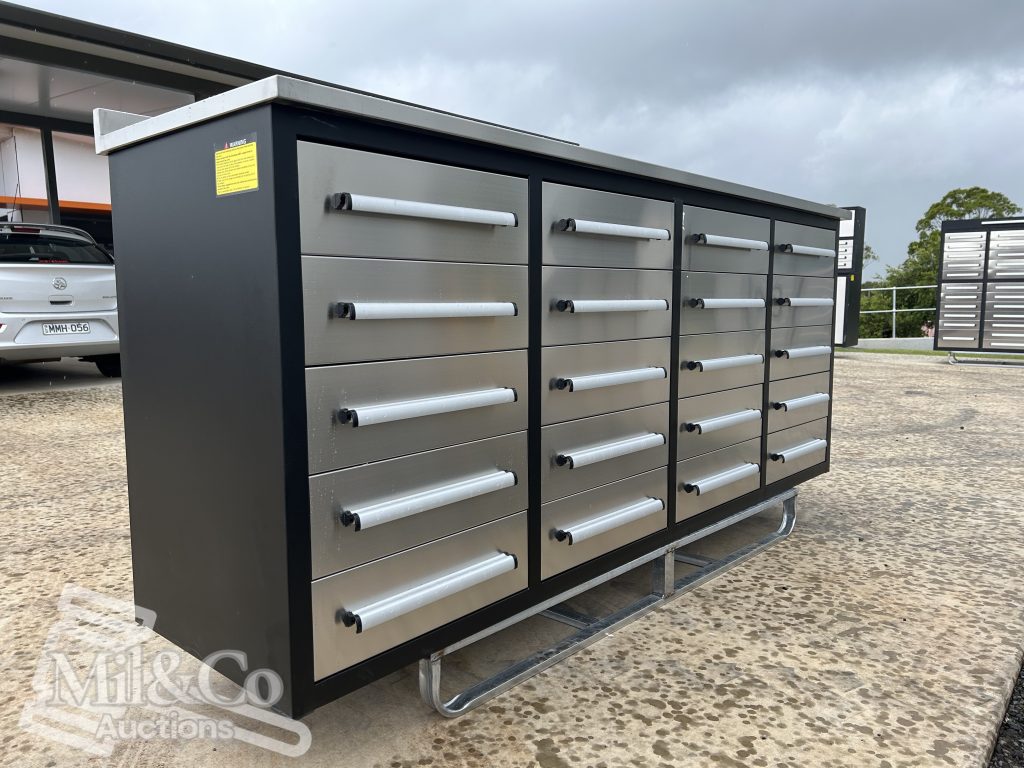 20 Drawer Stainless Steel Work Bench