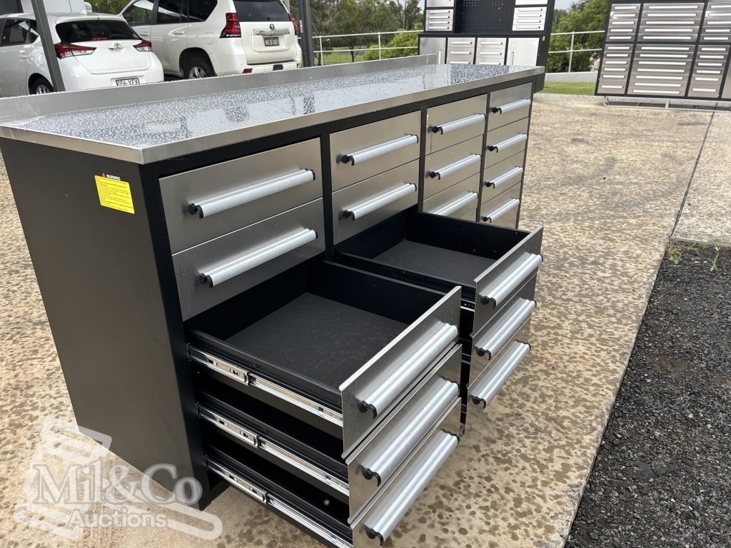 20 Drawer Stainless Steel Work Bench