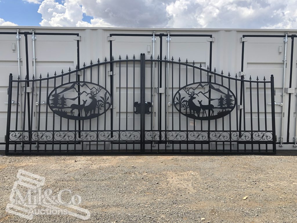 Set of 2 Large Wrought Iron Style Gates