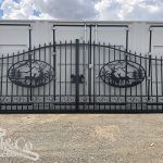 Set of 2 Large Wrought Iron Style Gates