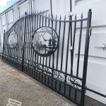 Set of 2 Large Wrought Iron Style Gates