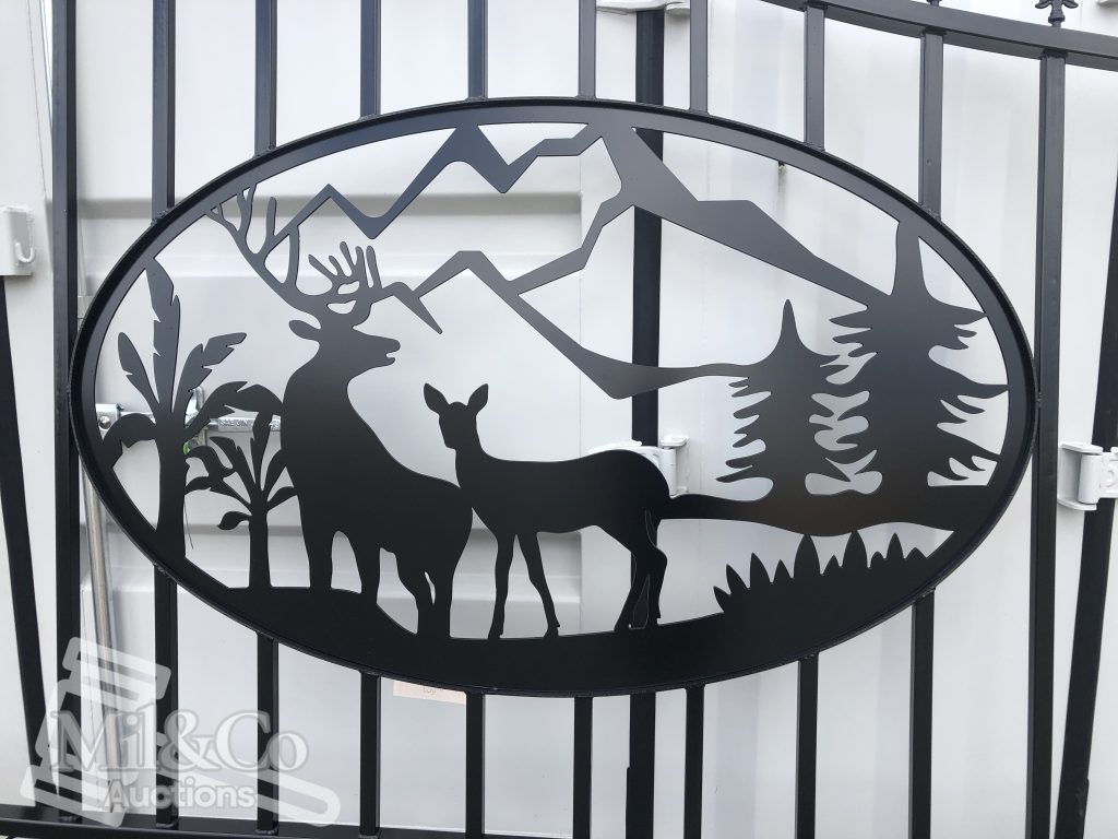 Set of 2 Large Wrought Iron Style Gates