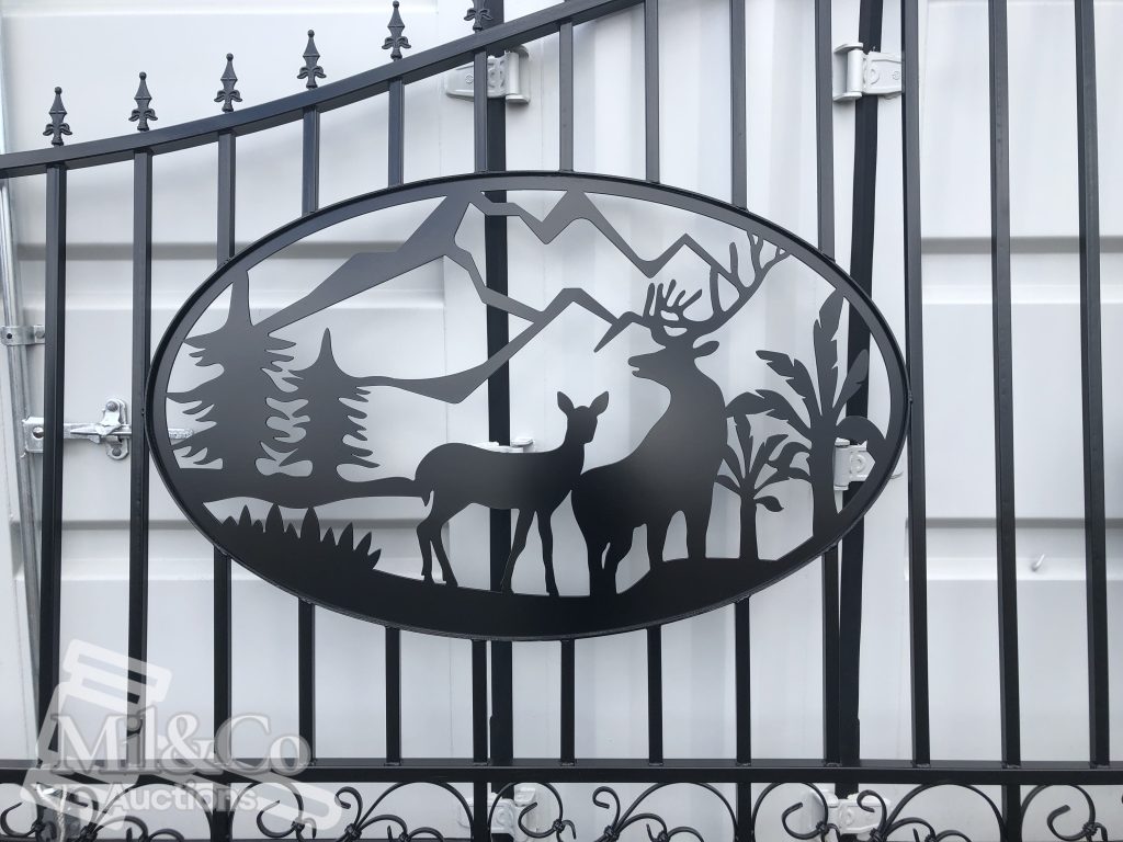 Set of 2 Large Wrought Iron Style Gates