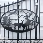 Set of 2 Large Wrought Iron Style Gates