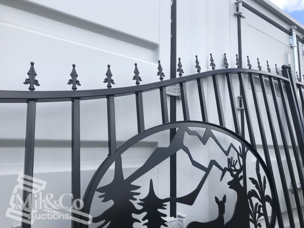 Set of 2 Large Wrought Iron Style Gates