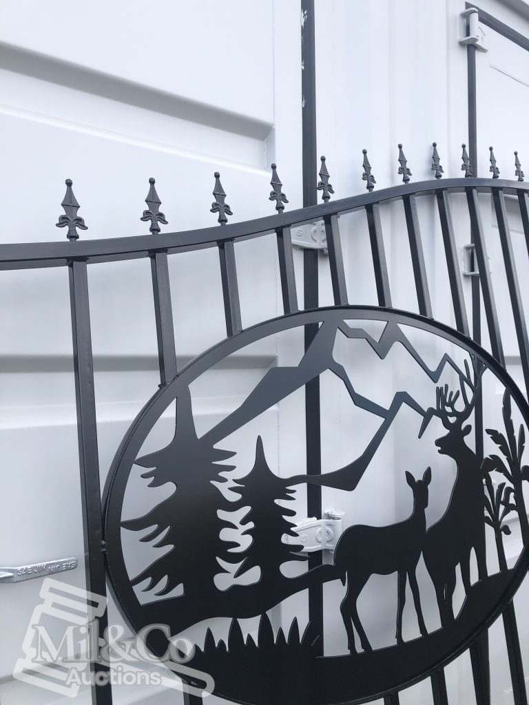 Set of 2 Large Wrought Iron Style Gates