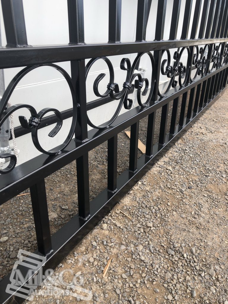 Set of 2 Large Wrought Iron Style Gates