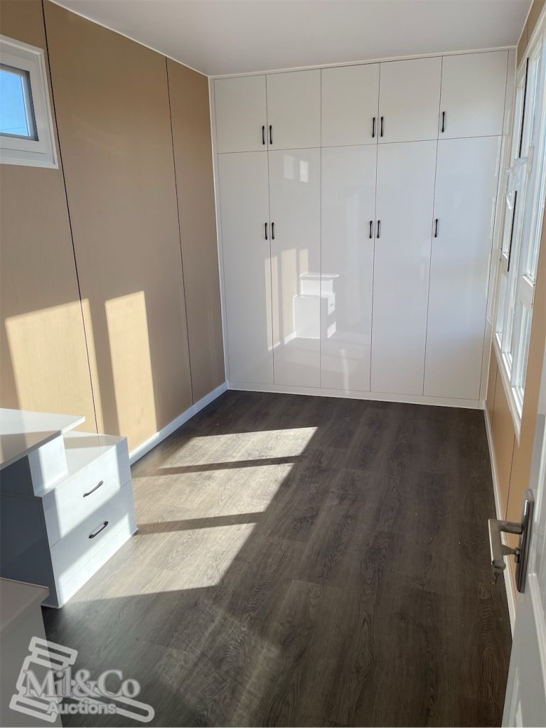 40ft Deluxe Accommodation Container Modules interior end wardrobe