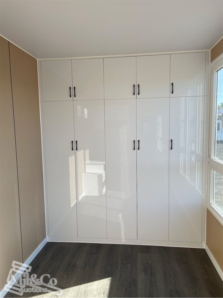40ft Deluxe Accommodation Container Modules interior bedroom wardrobe