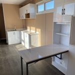 40ft Deluxe Accommodation Container Modules interior kitchen and dining area