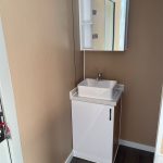 40ft Deluxe Accommodation Container Modules bathroom vanity and cupboard