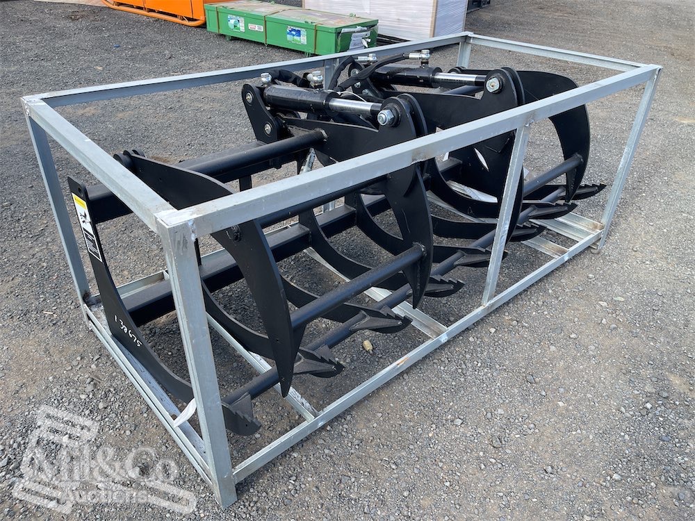 Skid Steer Grapple Attachment right front corner