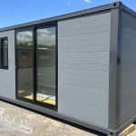 20ft Open Plan Office / Accommodation (Grey) exterior front