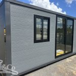 20ft Open Plan Office / Accommodation (Grey) exterior front
