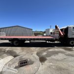 2005 Hino Ranger Tray Back Truck with Crane exterior drivers side