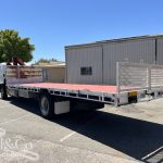 2005 Hino Ranger Tray Back Truck with Crane exterior rear corner