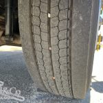 2005 Hino Ranger Tray Back Truck with Crane steer tyre tread