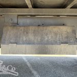 2005 Hino Ranger Tray Back Truck with Crane under tray toolbox