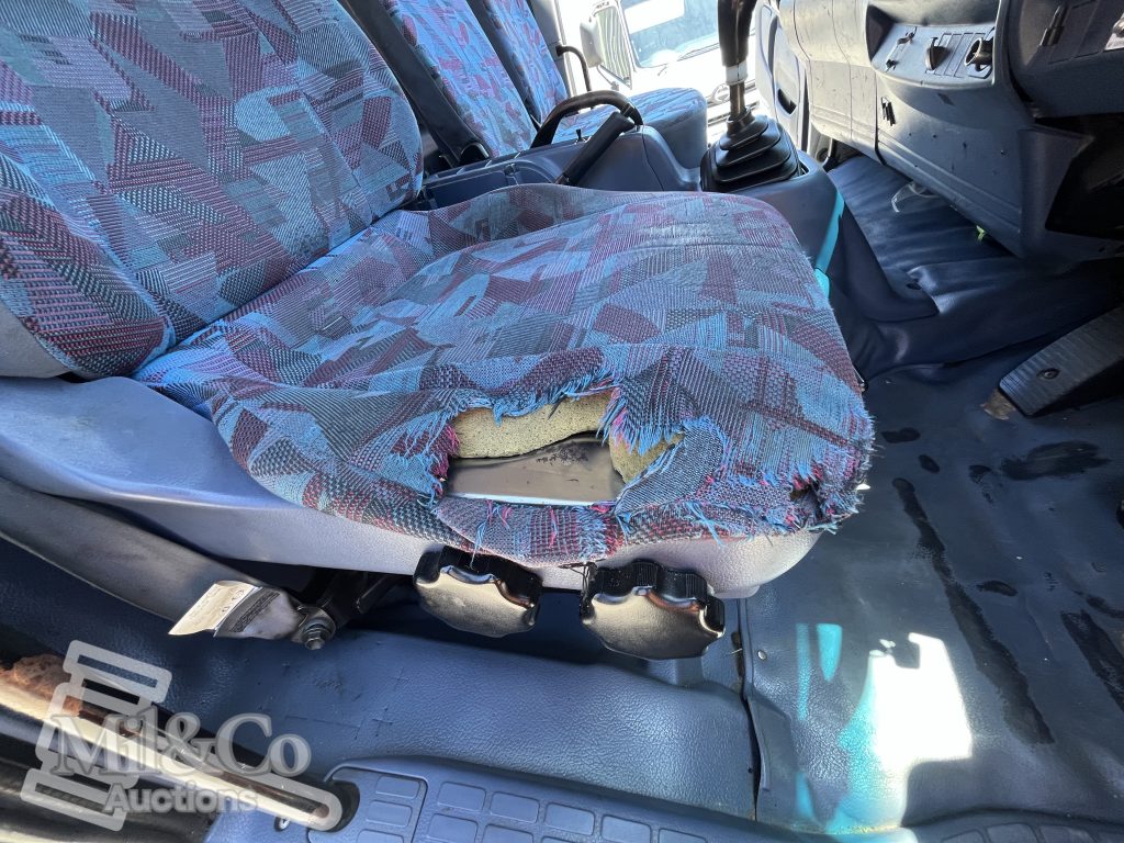 2005 Hino Ranger Tray Back Truck with Crane drivers seat damage