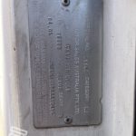 2005 Hino Ranger Tray Back Truck with Crane identification plate