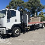 2012 Isuzu FVZ 1000 Tray Back Truck with Hiab exterior front corner