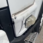 2012 Isuzu FVZ 1000 Tray Back Truck with Hiab passenger door flare cracked