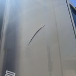 2012 Isuzu FVZ 1000 Tray Back Truck with Hiab dent in right side of cab