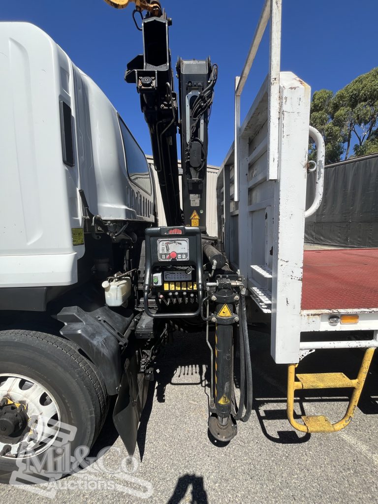 2012 Isuzu FVZ 1000 Tray Back Truck with Hiab crane fitment