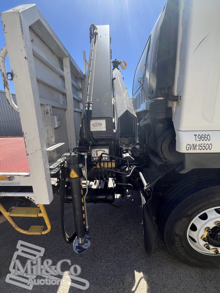 2012 Isuzu FVZ 1000 Tray Back Truck with Hiab crane fitment