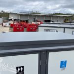 Dual Toilet / Shower Block exterior roof lifting points