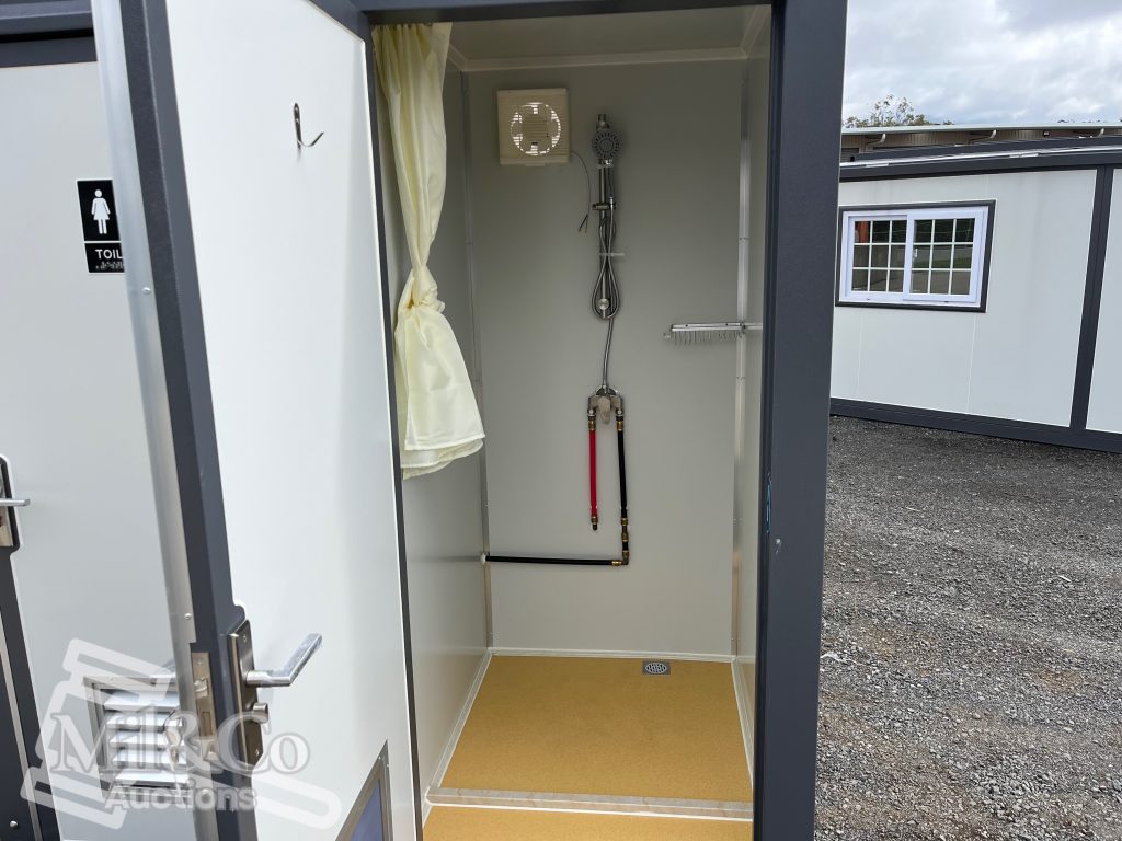 Dual Toilet / Shower Block shower overview