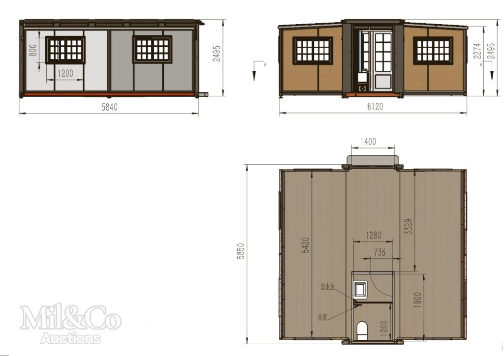 20ft Expandable House - with Ensuite floor plans