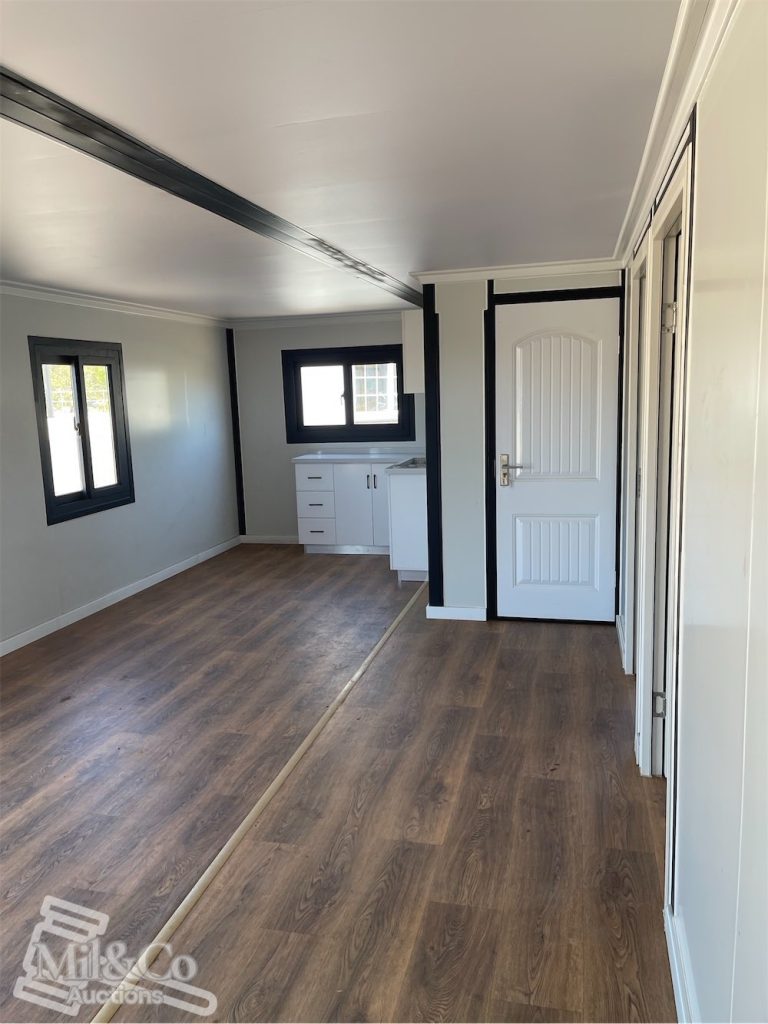 40ft Expandable Container House with Ensuite (L0406-1) interior view of kitchen and ensuite