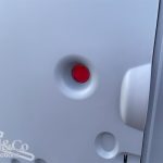 Portaloo exterior door lock engaged