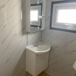 Toilet/Shower Block wall mount vanity and cabinet
