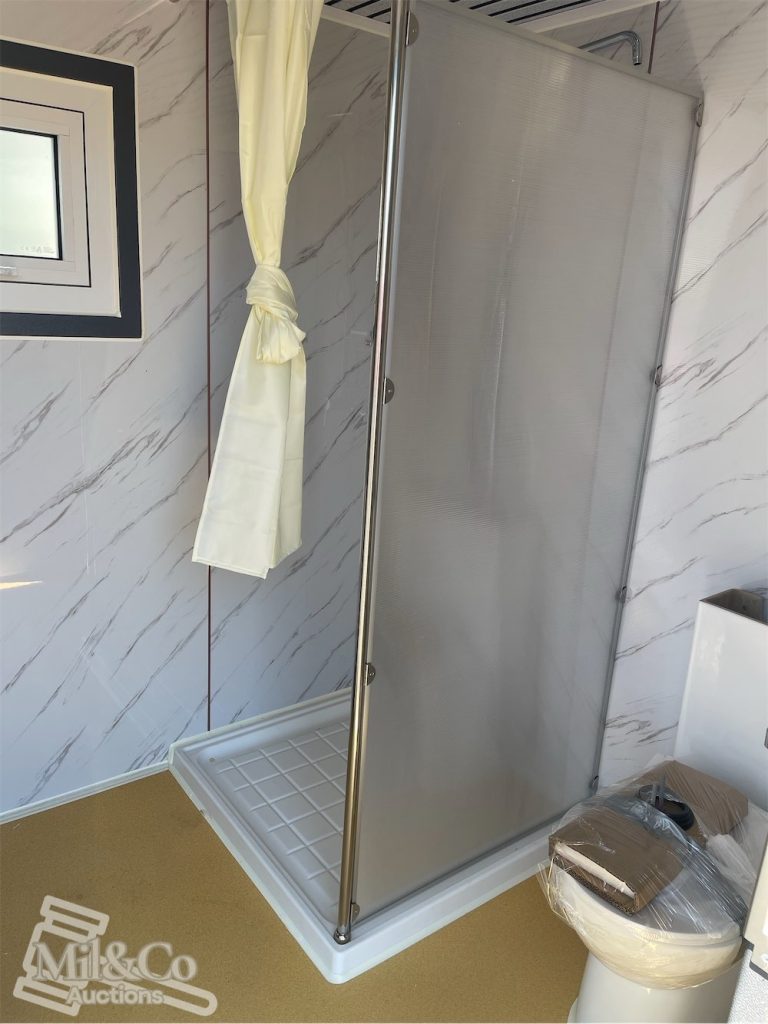 Toilet/Shower Block shower cubicle and toilet