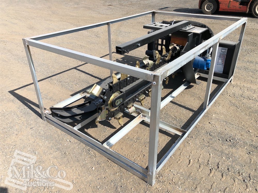 Skid Steer Trencher Attachment right front corner