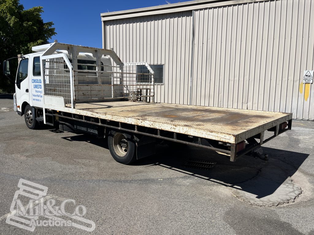 2015 Hino 300 717 Crew Cab Tray Back Truck exterior rear passenger side corner