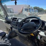 2015 Hino 300 717 Crew Cab Tray Back Truck interior steering wheel and gear stick