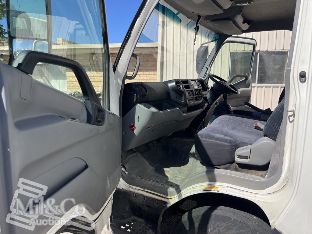 2015 Hino 300 717 Crew Cab Tray Back Truck interior passenger doorway