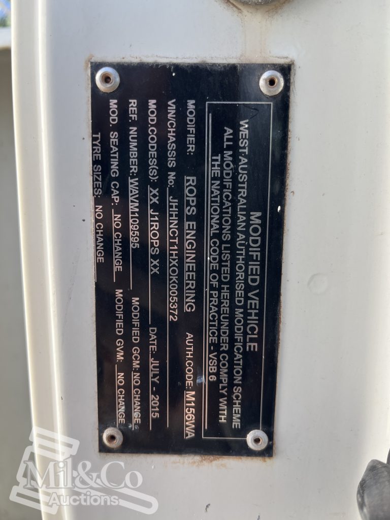 2015 Hino 300 717 Crew Cab Tray Back Truck modified vehicle plate