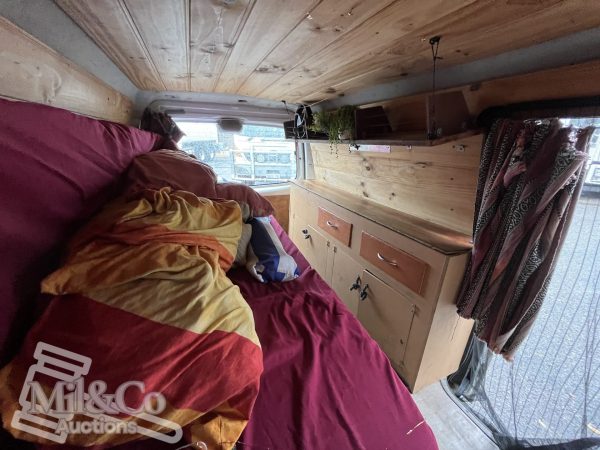 2003 Mazda E2000H Camper Van camper area with bed up