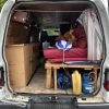 2003 Mazda E2000H Camper Van rear of camper with bed up