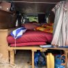 2003 Mazda E2000H Camper Van rear of camper with bed down