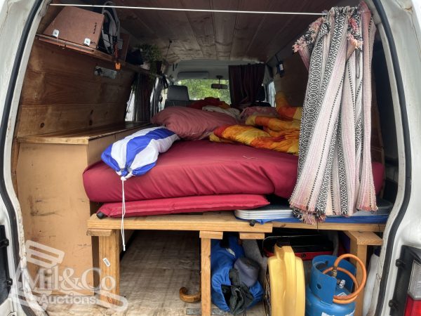 2003 Mazda E2000H Camper Van rear of camper with bed down